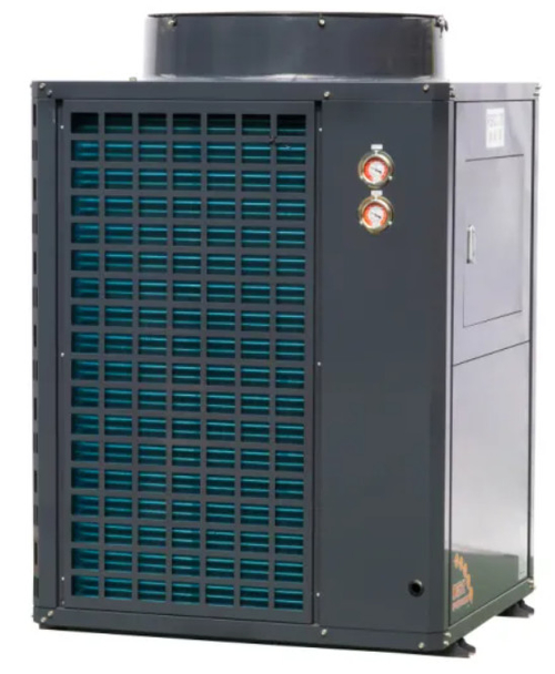 último caso de la compañía sobre calentador de agua de la pompa de calor de la fuente de aire del inversor de 16kw DC usado para el hutel