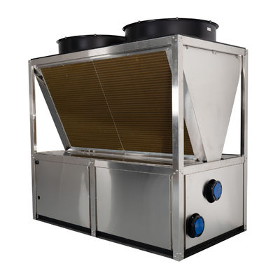 Capa de acero inoxidable de 120 grados de vapor de alta temperatura de la fuente de aire bomba de calor R410 refrigeración