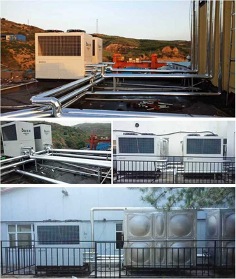 Anuncio publicitario aire-agua de la pompa de calor del CO2 R744 160kW para la agua caliente de enfriamiento de calefacción